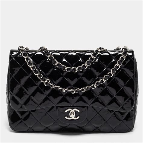 chanel east west classic single flap bag patent leather|Chanel Classic East/West black patent leather single flap bag .